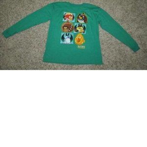 Boys Angry Birds Star Wars Shirt XL Green Long Sleeve Crew Tee